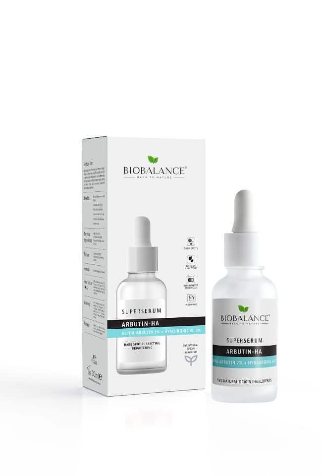 BIOBALANCE СУПЕР СЕРУМ ARBUTIN-HA ALPHA-ARBUTIN2% + HYALURONIC 4D 2%, 20 МЛ