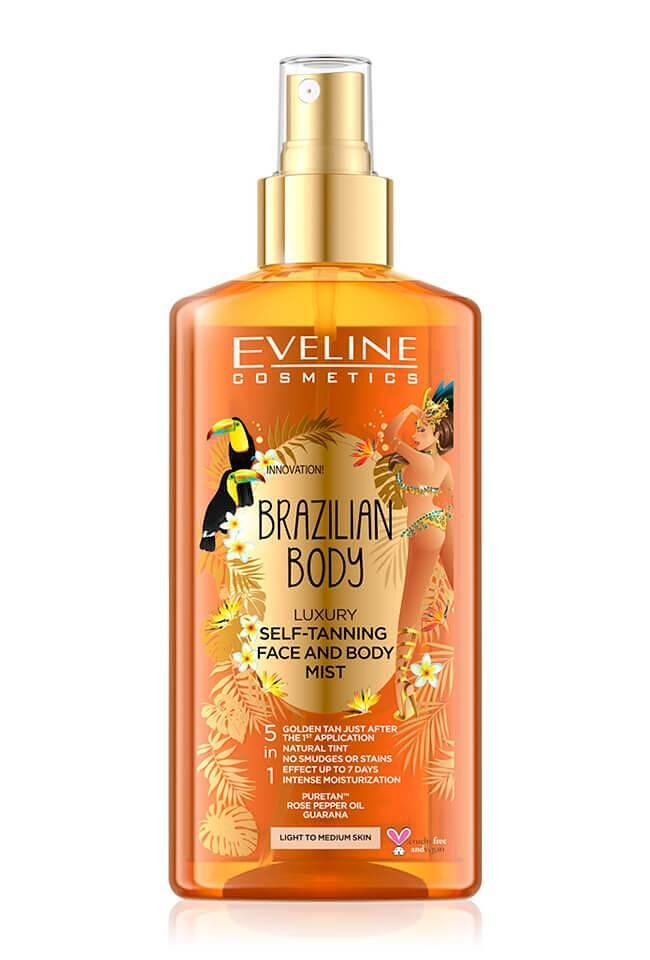Eveline BRAZILIAN BODY ЛУКСОЗЕН SELF-TANNING МИСТ ЗА ЛИЦЕ И ТЯЛО 150МЛ