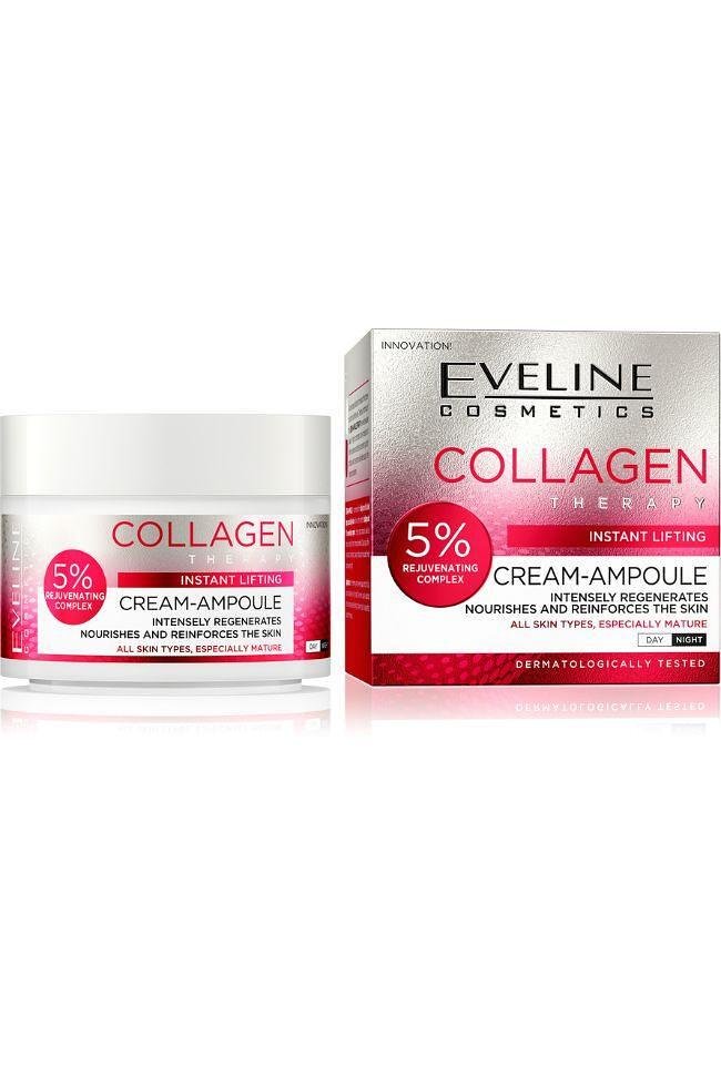 Eveline CREAM-AMPOULE COLLAGEN ДН/НЩ КРЕМ ЗА ЛИЦЕ - НЕЗАБАВЕН ЛИФТИНГ 50МЛ
