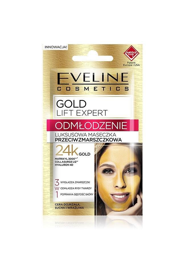 Eveline Gold Lift Expert Маска п/в бръчки с 24к, 7 мл
