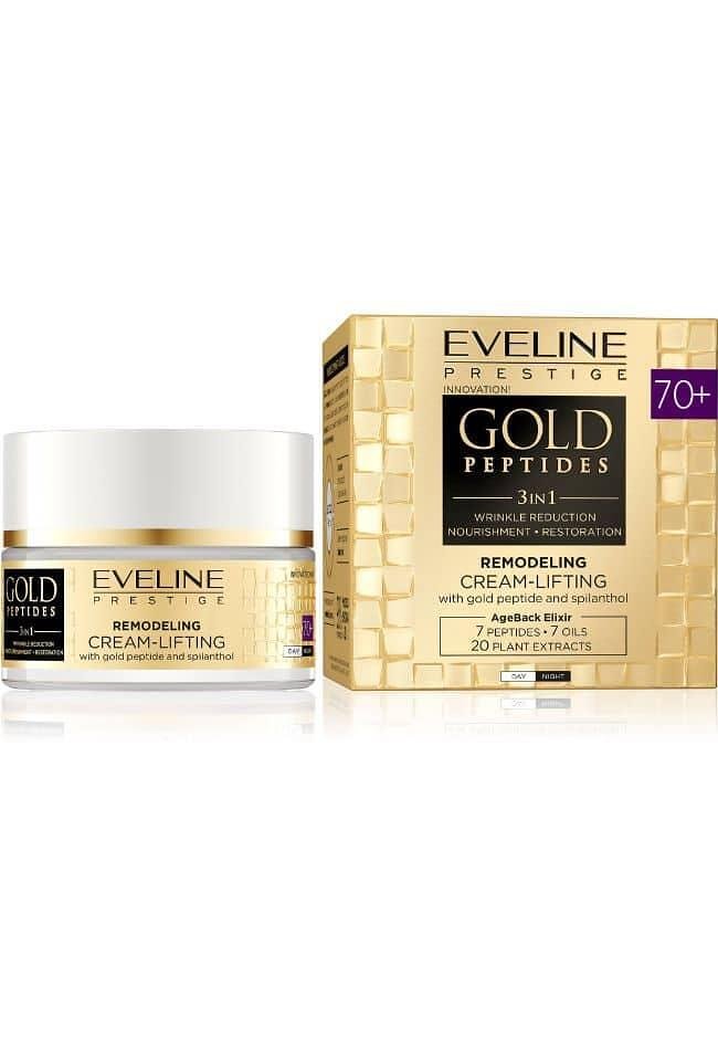 Eveline GOLD PEPTIDES 70+ ДНЕВЕН/НОЩЕН РЕМОДЕЛИРАЩ ЛИФТИНГ-КРЕМ, 50 МЛ