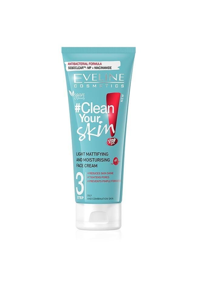 Eveline CLEAN YOUR SKIN ЛЕК МАТИРАЩ КРЕМ ЗА ЛИЦЕ, 75 МЛ