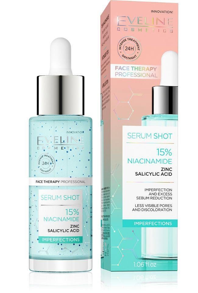 Eveline SERUM SHOT 15 % НИАЦИНАМИД, ЛИЦЕ-ШИЯ-ДЕКОЛТЕ, 30 МЛ
