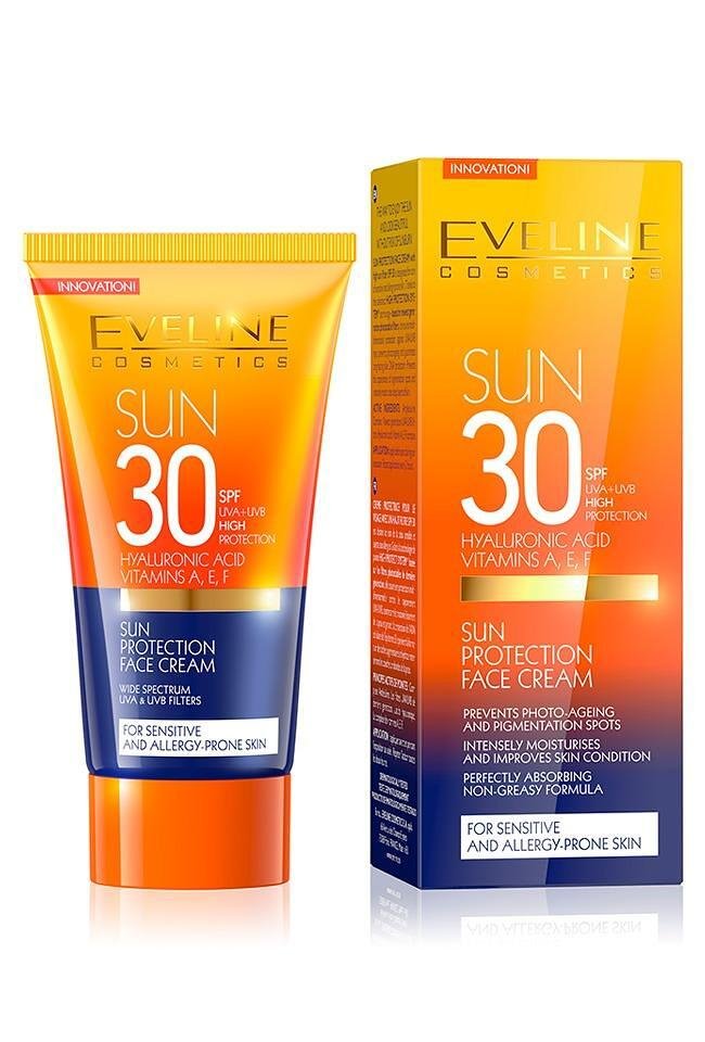 Eveline Слънцезащитен крем за лице SPF 30, 50 мл