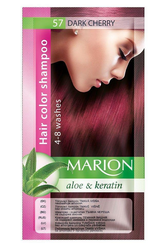 MARION Оцветяващ шампоан 57 Тъмна череша, 40 мл