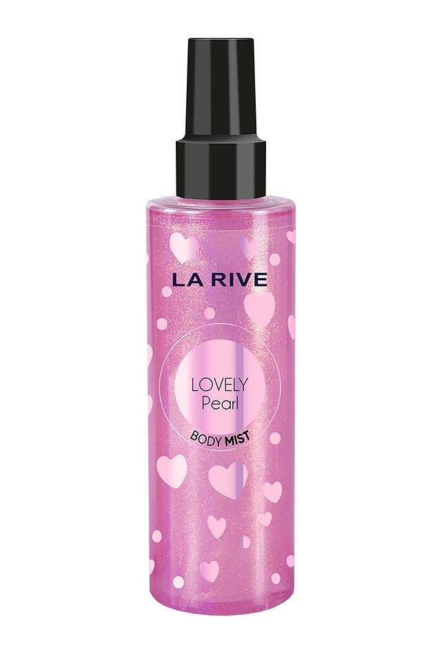 La Rive LOVELY PEARL Парфюмен спрей за тяло с блясък, 200 мл ( сърца )