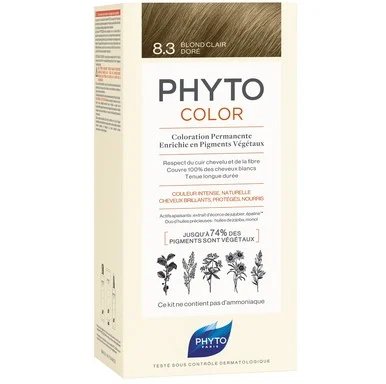 Phyto Color, Боя за коса, №8.3 светло златисто русо
