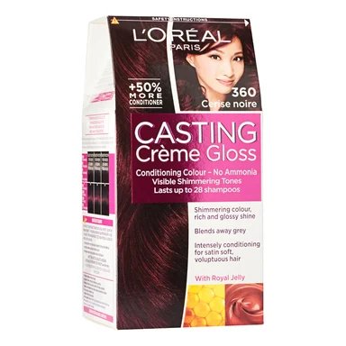 L'Oréal Casting Creme Gloss, боя за коса без амоняк, №360 черна череша