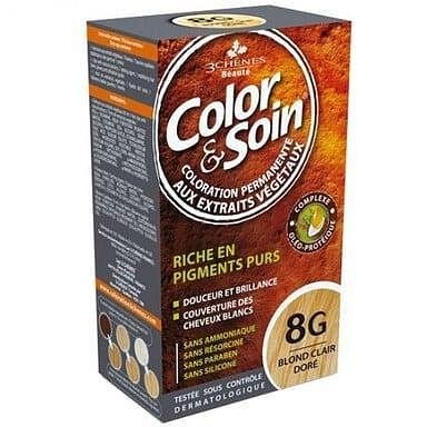 3Chenes Color and Soin, Боя за коса, 8G пясъчно златисто рус цвят