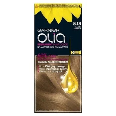 Garnier Olia, Боя за коса без амоняк, 8.13 пясъчно рус