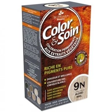 3Chenes Color and Soin, Боя за коса, 9N медено рус цвят