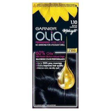 Garnier Olia, Боя за коса без амоняк, 1.10 черен сапфир