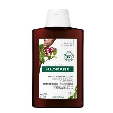 Klorane, шампоан с хинин и еделвайс за изтощена коса, 200 мл.