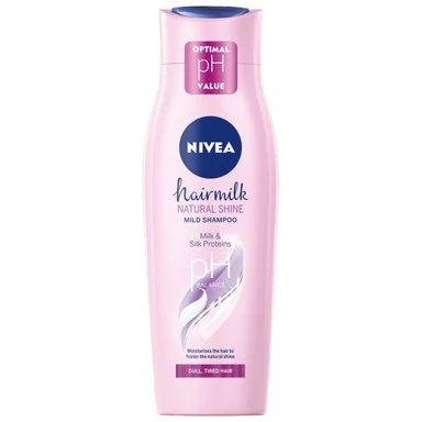 Nivea, Hairmilk Natural Shine, подхранващ шампоан за безжизнена коса, 400 мл.