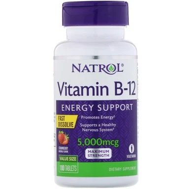 Витамин B12, 5000 мкг, 100 таблетки, от Natrol