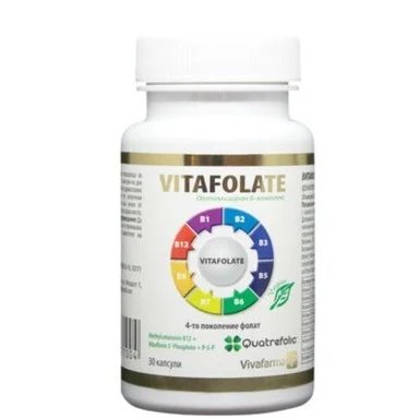 Витафолат, Витамини B complex, 30 капсули, от Quatrefolic