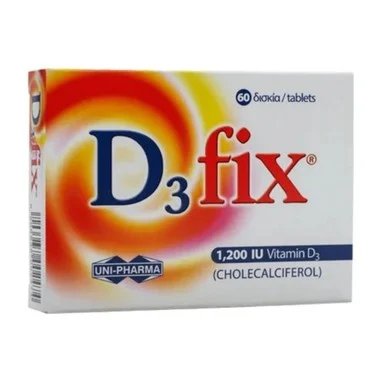 Витамин D3 Fix, 1200 IU, 60 таблетки, от Uni-Pharma