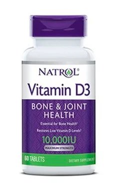 Витамин D3, 10.000 IU, 60 таблетки, от Natrol