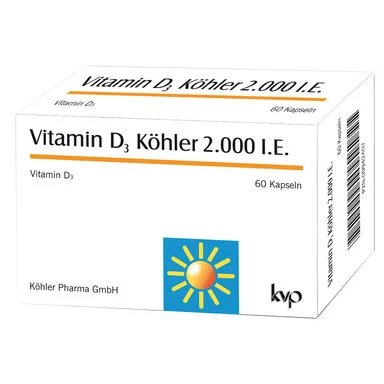Vitamin D3, 2.000 IU, 60 капсули, от Köhler Pharma