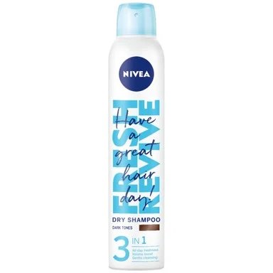 Nivea, Fresh Revive, сух шампоан за тъмна коса, 200 мл.