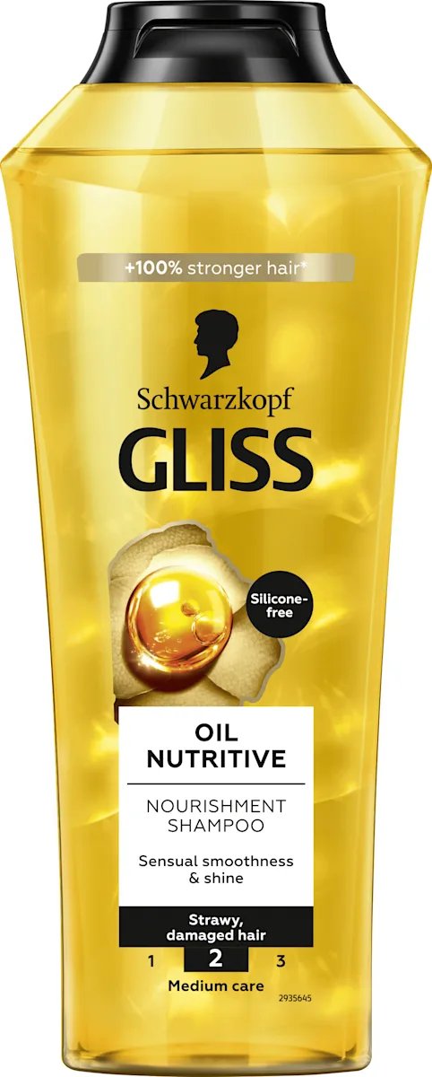 Gliss Oil Nutritive, шампоан с подхранващи масла за изтощена и суха коса