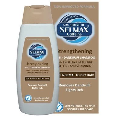 Selmax Caffeine, шампоан против пърхот за суха коса, 200 мл.