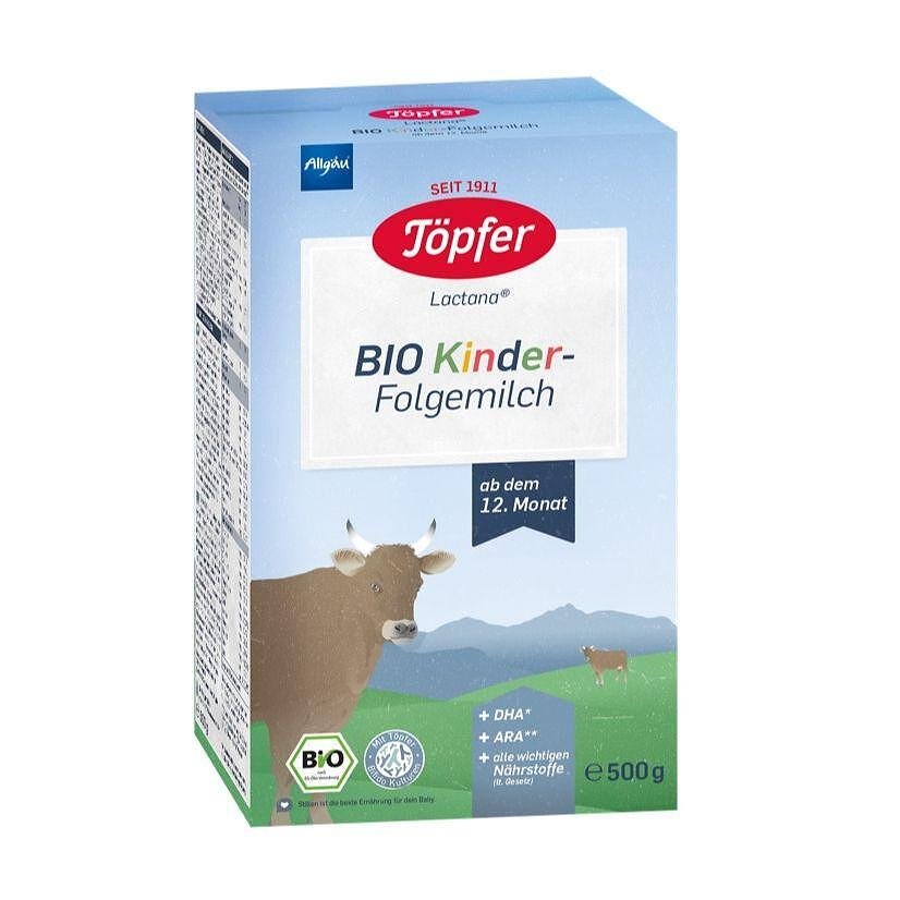 Töpfer Lactana Bio Kinder, Мляко за деца, 12+ месеца, 500 г