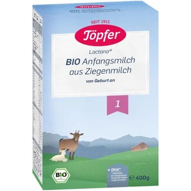 Töpfer Lactana Bio 1, Козе мляко за кърмачета, 0+ месеца, 400 г