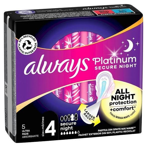 Always Platinum Secure Night Size 4: Мултифункционална защита и комфорт