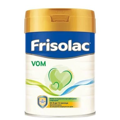 Frisolac Vom, Адаптирано мляко при хабитуално повръщане, от 0 до 12 месеца, 400 г