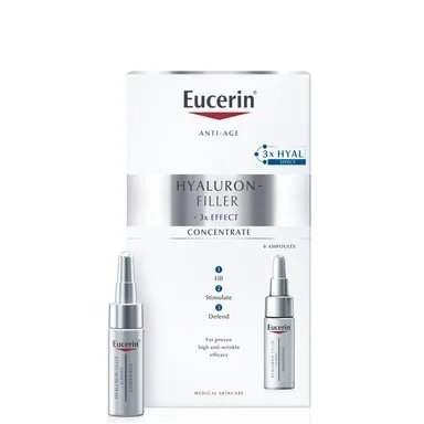 Eucerin Hyaluron-Filler, Концентрат за лице, 6 ампули, 5 мл