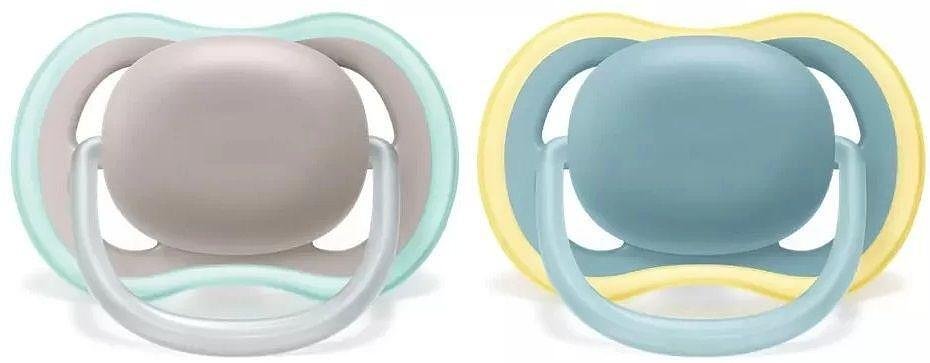 Philips Avent, Ultra Air, ортодонтични залъгалки с кутийка, 18+ месеца, 2 бр.