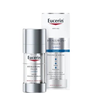 Eucerin Hyaluron-Filler, Нощен пилинг и серум, 30 мл