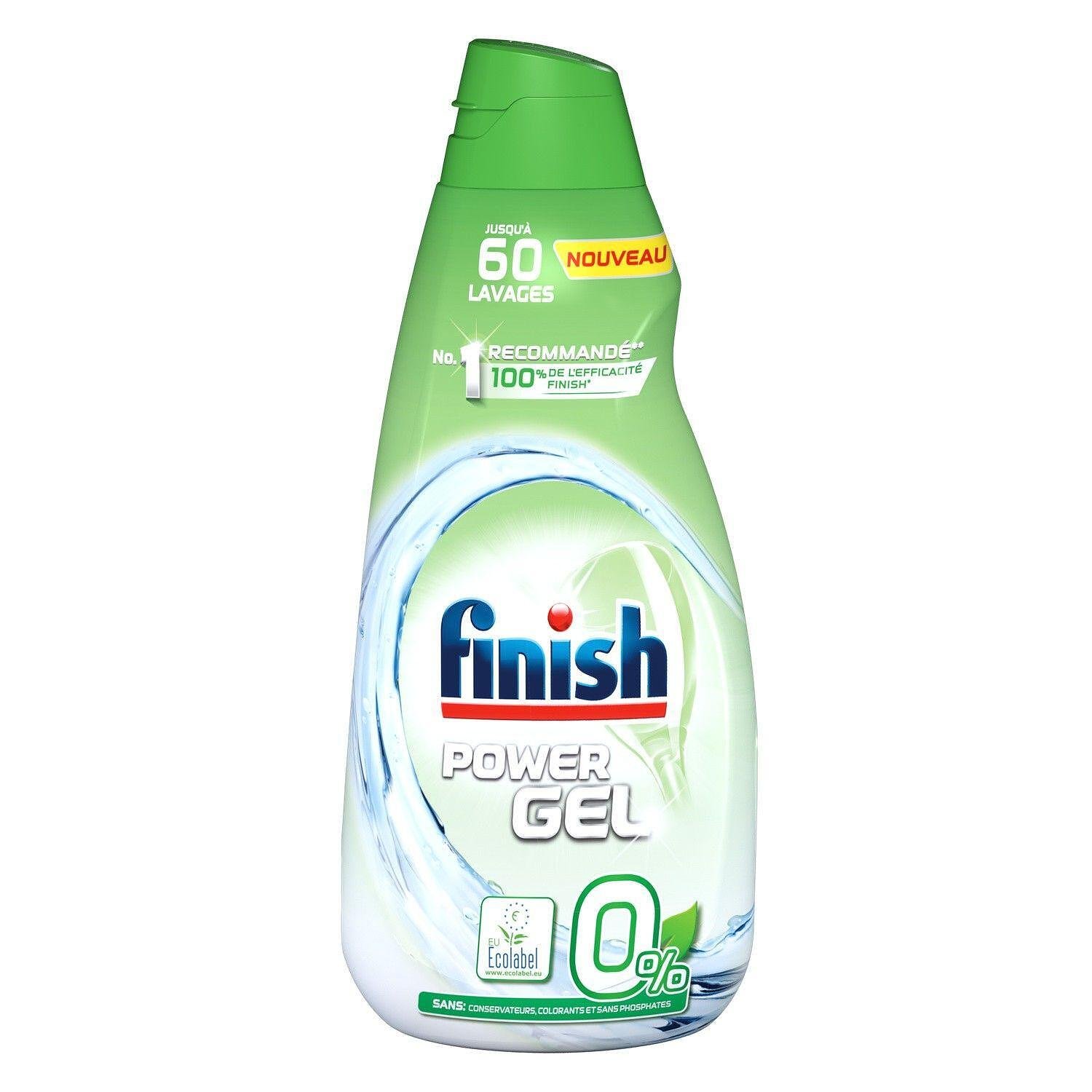 Finish Power Gel 0%, гел за съдомиялна, 900 мл.