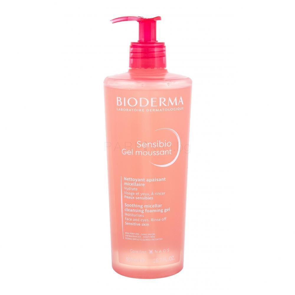 Bioderma Sensibio, Успокояващ мицеларен гел за чувствителна и нетолерантна кожа, 500 мл.