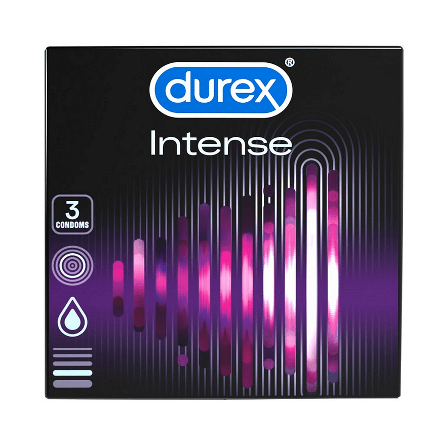 Durex Intense, презервативи, 3 бр.