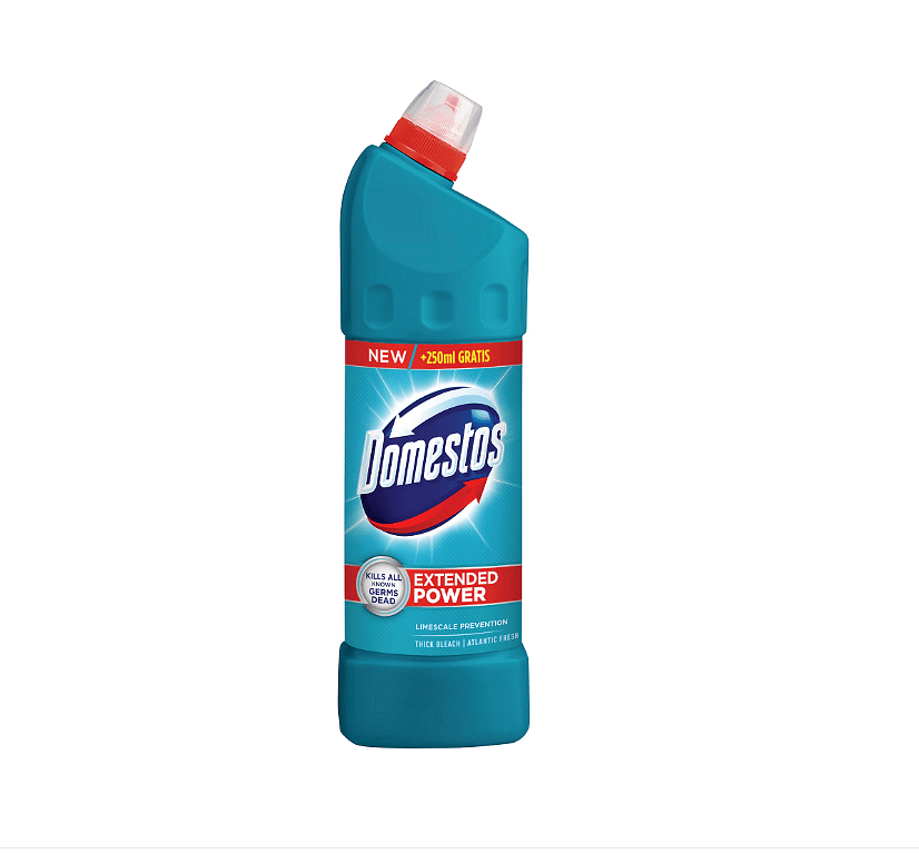 Domestos, Extended Power, 24h Plus Atlantic Fresh, за почистване на тоалетна чиния, 1250 мл.