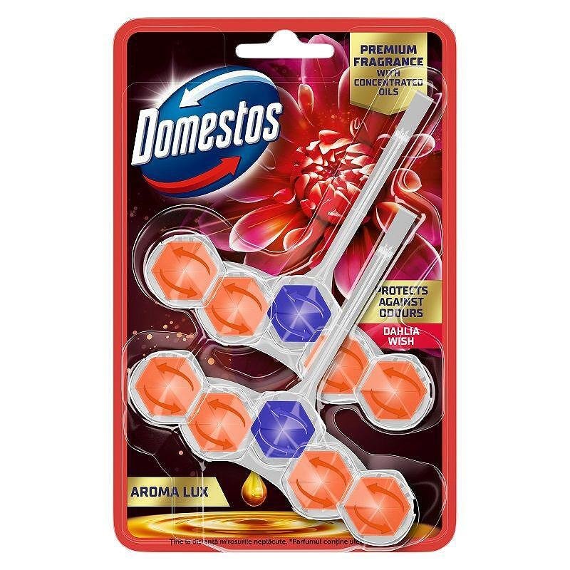 Domestos, Aroma Lux, Hibiscus Charm, блокчета за тоалетна, 2 бр. х 55 гр.