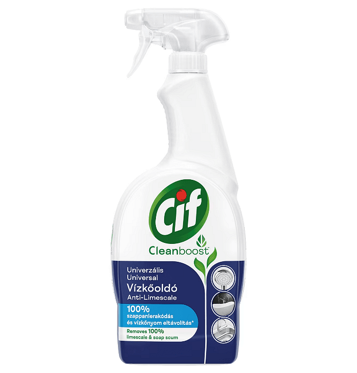 Cif, Cleanboost, Anti-Limescale, почистващ спрей за баня, против котлен камък, 700 мл.