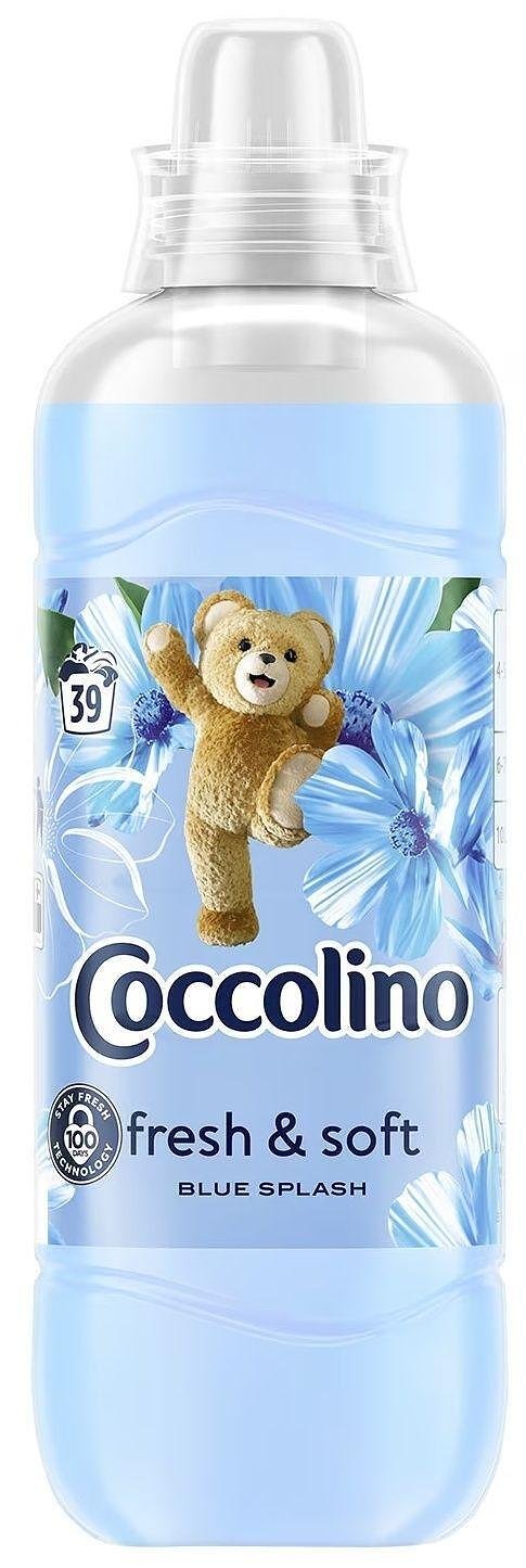 Coccolino, Blue Splash, омекотител за тъкани, 39 пранета, 975 мл.
