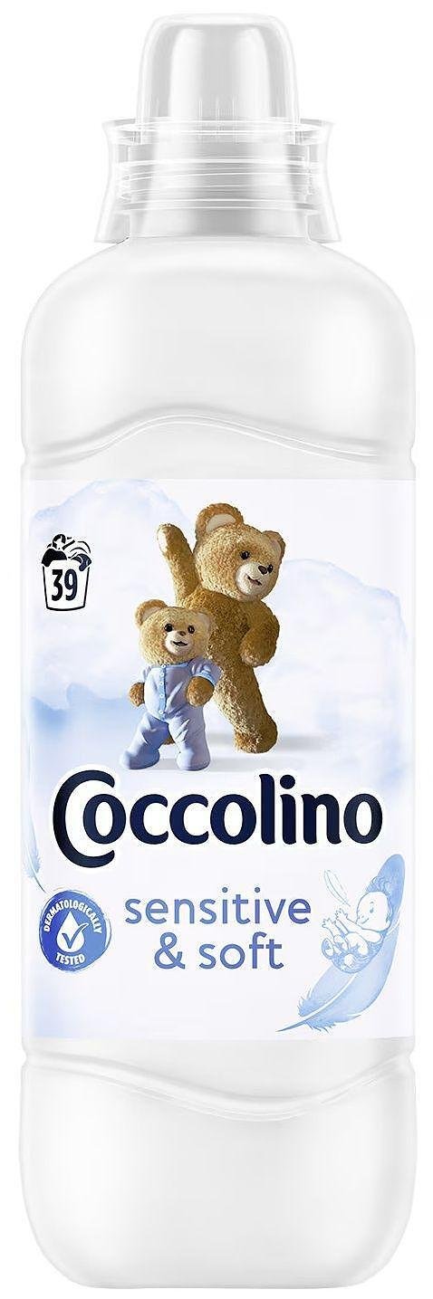 Coccolino, Sensitive & Soft, омекотител за тъкани, 39 пранета, 975 мл.