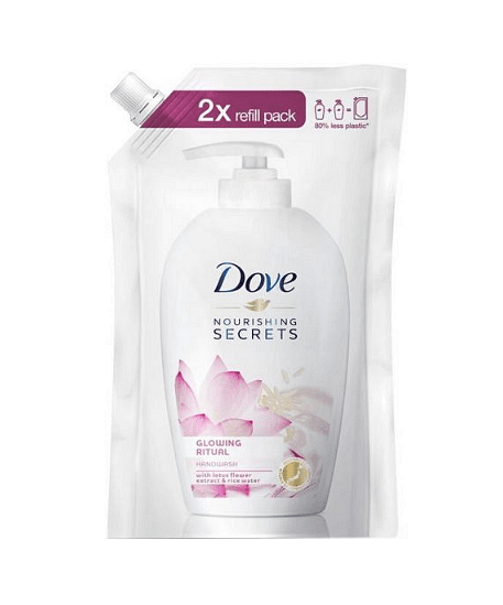 Dove, Nourishing Secrets, пълнител с течен сапун, подхранващ с лотус и оризова вода, 500 мл.