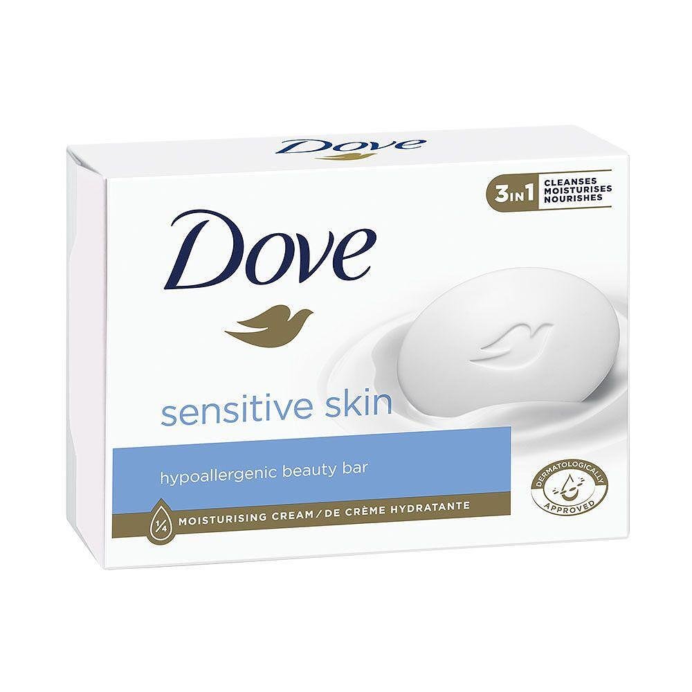 Dove, Sensitive Sskin, hypoalergic bar, хипоалергенен сапун, бар, 90 гр.