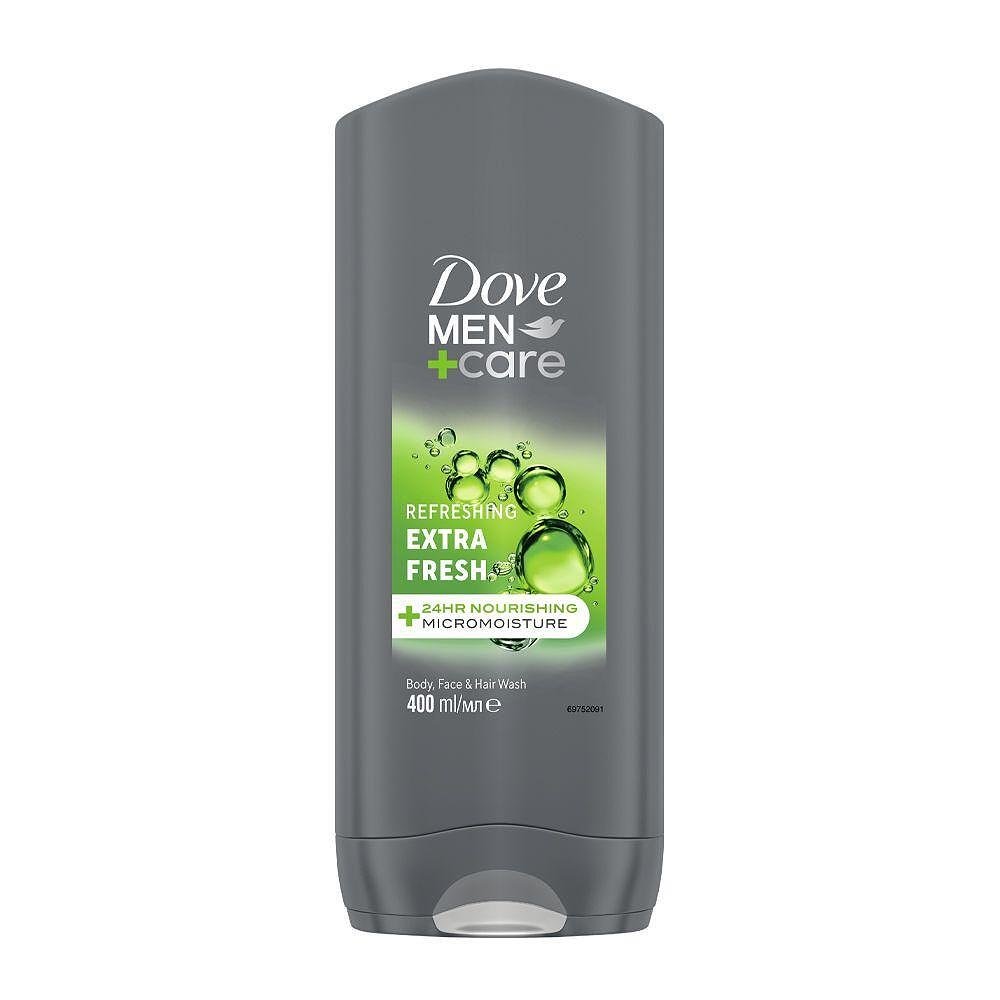Dove, Men Care, Refreshing Extra Fresh, хидратиращ и освежаващщ душ гел за мъже, 400 мл.