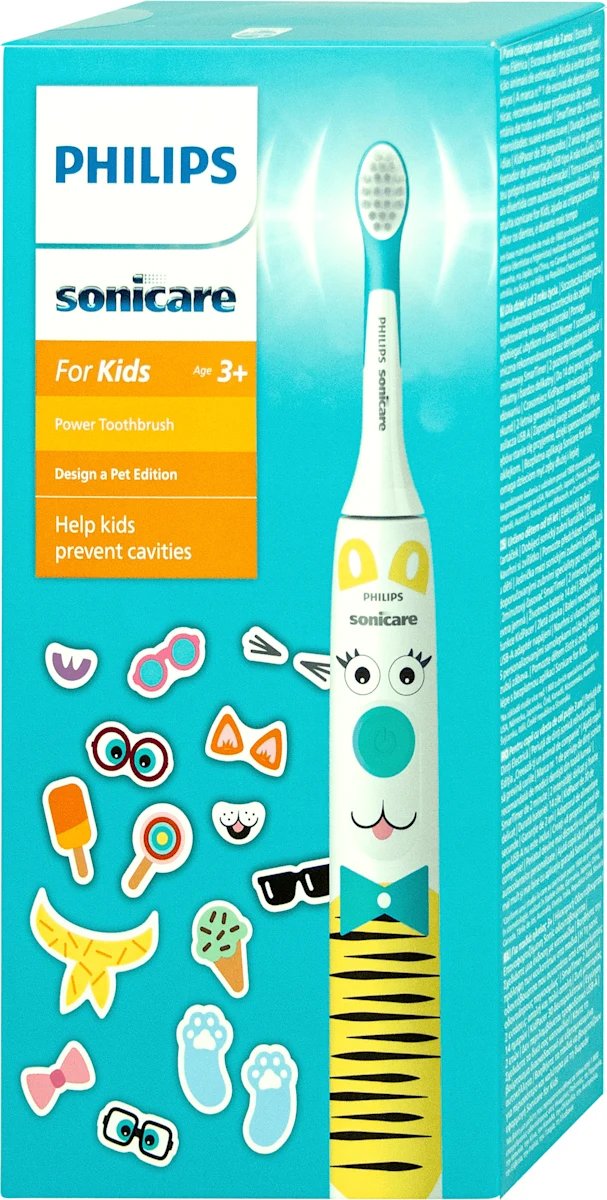 Philips Sonicare for Kids 3+ HX3601/01, Електрическа звукова четка за зъби за деца, 1 бр.