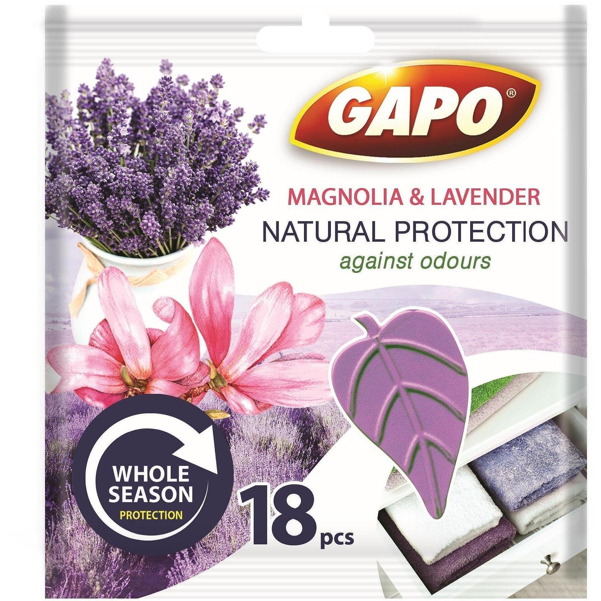 Gapo, ароматизатор за дрехи лавандула и магнолия, листо, 18 бр.