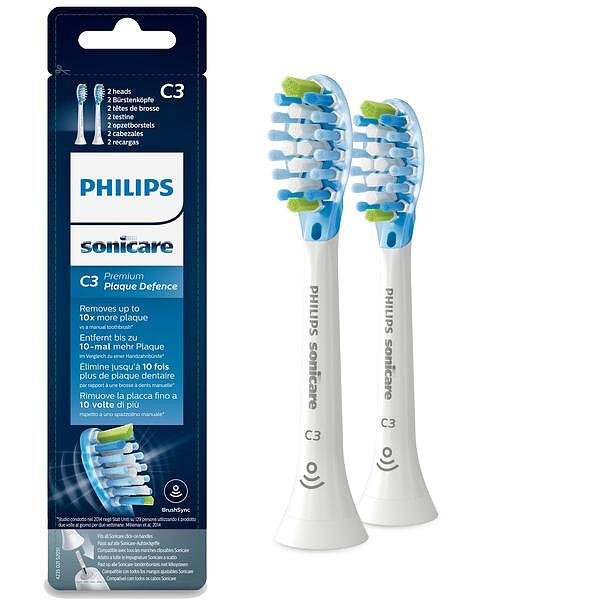 Philips Sonicare Premium Plaque, накрайници за eлектрически четки за чувствителна зъби, 2 бр.