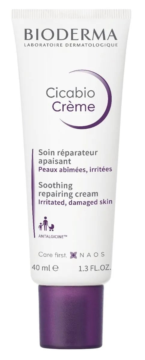 Bioderma Cicabio, Възстановяващ и успокояващ крем за раздразнена и увредена кожа, 40 мл.