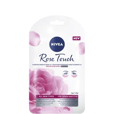 Nivea Rose Touch, Околоочна маска с органична розова вода и хиалурон, 1 брой