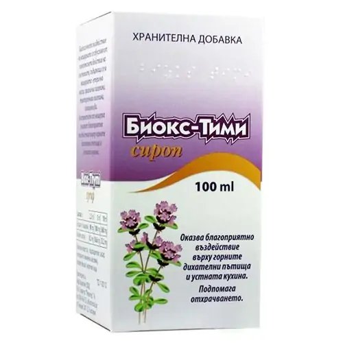 Биокс-Тими, сироп при кашлица и простудни заболявания, 100 мл, от Panacea